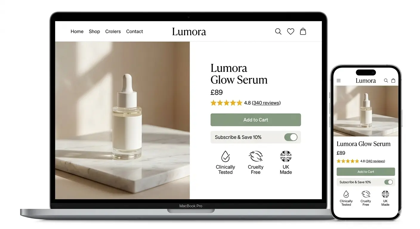 Lumora Skin - High-Performance D2C Skincare E-commerce