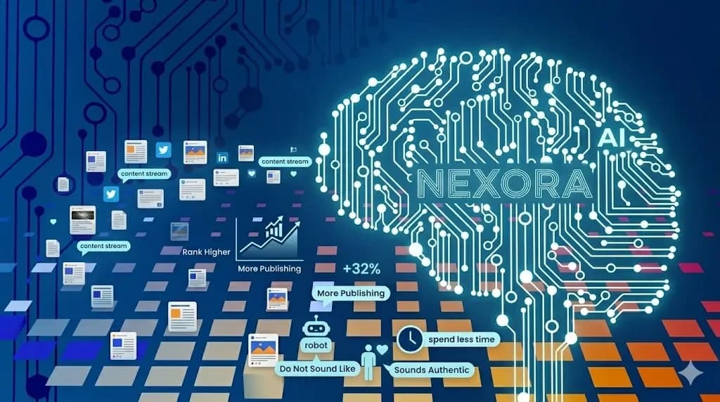AI content generation workflow showing automated content creation, SEO optimization, and publishing pipeline